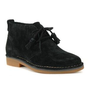Hush Puppies Black Suede Ankle Boots